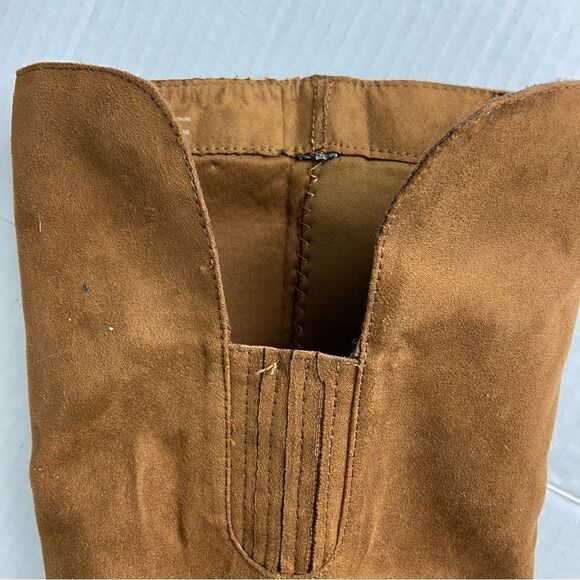 DV Dolce Vita Knee High Tall Boots Tan Side Zipper Heeled Women’s Size 6 - Picture 8 of 12